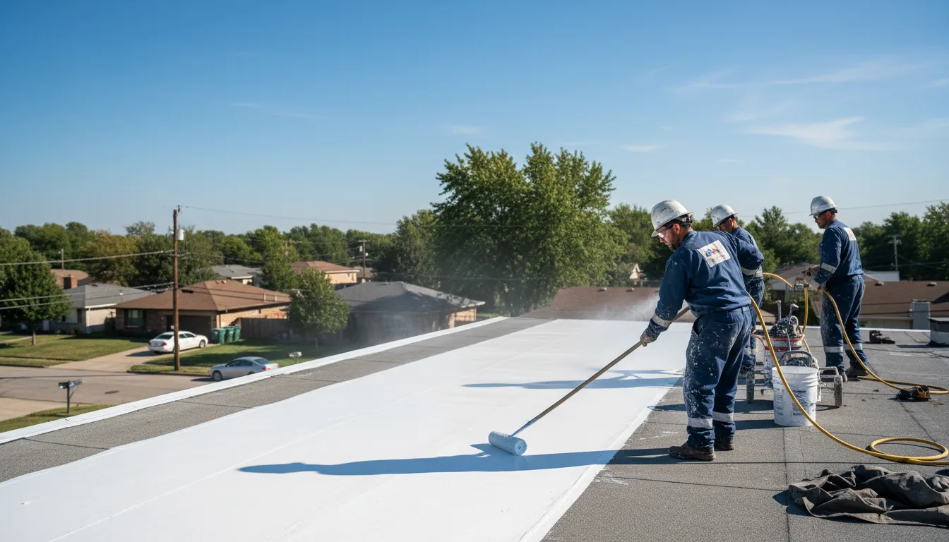 Commercial roof coating in Kent, IL near me